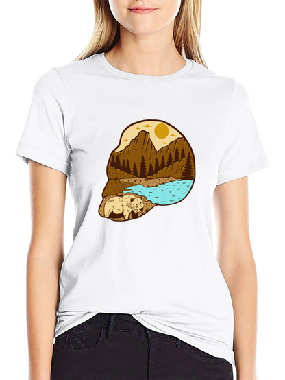 Bear Mountain Scene Graphic Tee