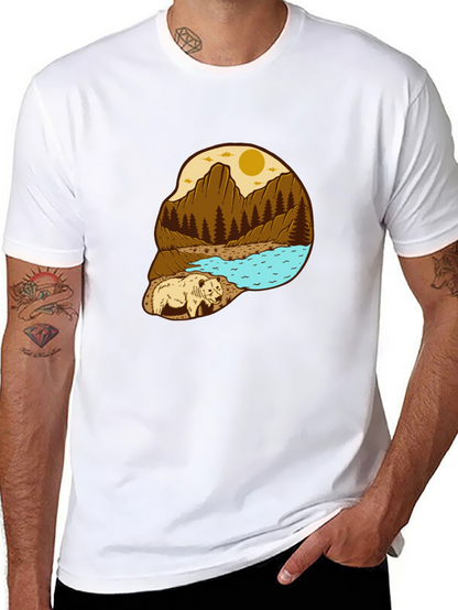 Bear Mountain Scene Graphic Tee