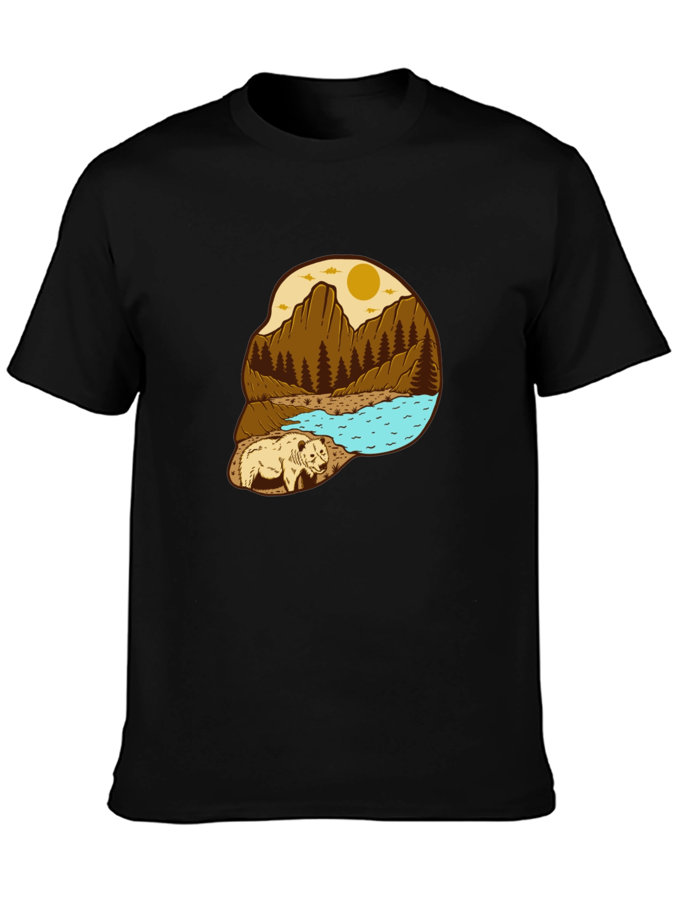 Bear Mountain Scene Graphic Tee
