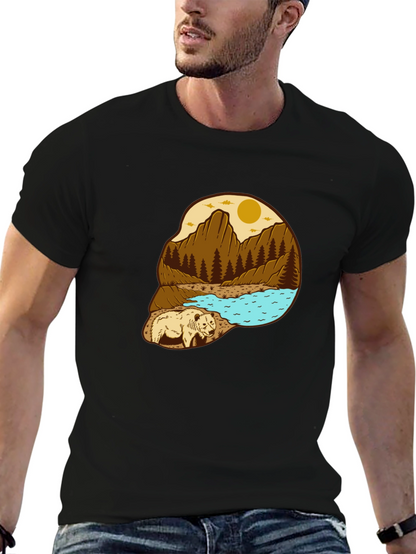 Bear Mountain Scene Graphic Tee