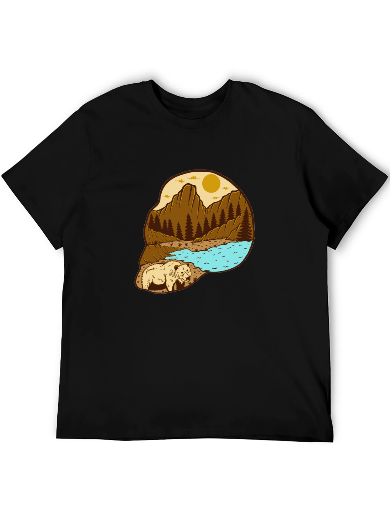 Bear Mountain Scene Graphic Tee