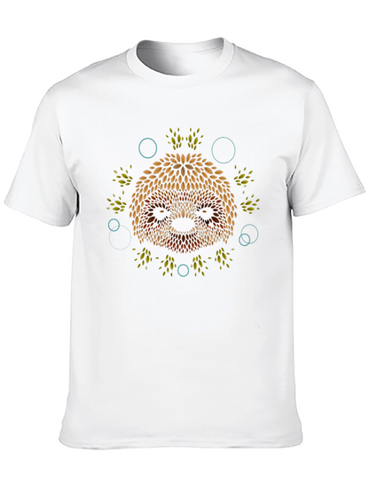 Leaf Sloth Graphic Print T-Shirt
