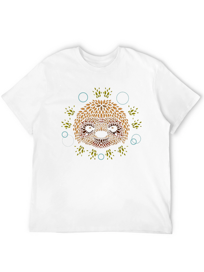 Leaf Sloth Graphic Print T-Shirt