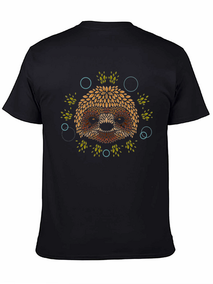 Leaf Sloth Graphic Print T-Shirt
