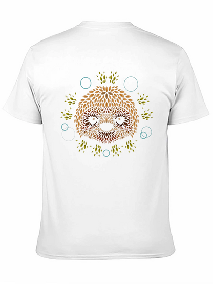 Leaf Sloth Graphic Print T-Shirt