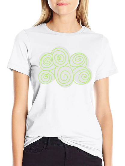 Swirl Cloud Graphic Tee - Soft Black Cotton T-Shirt