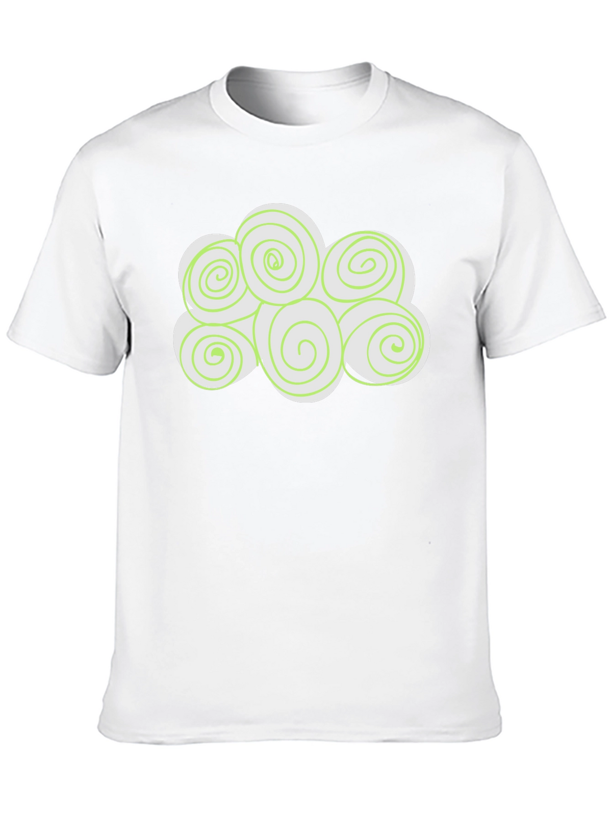 Swirl Cloud Graphic Tee - Soft Black Cotton T-Shirt