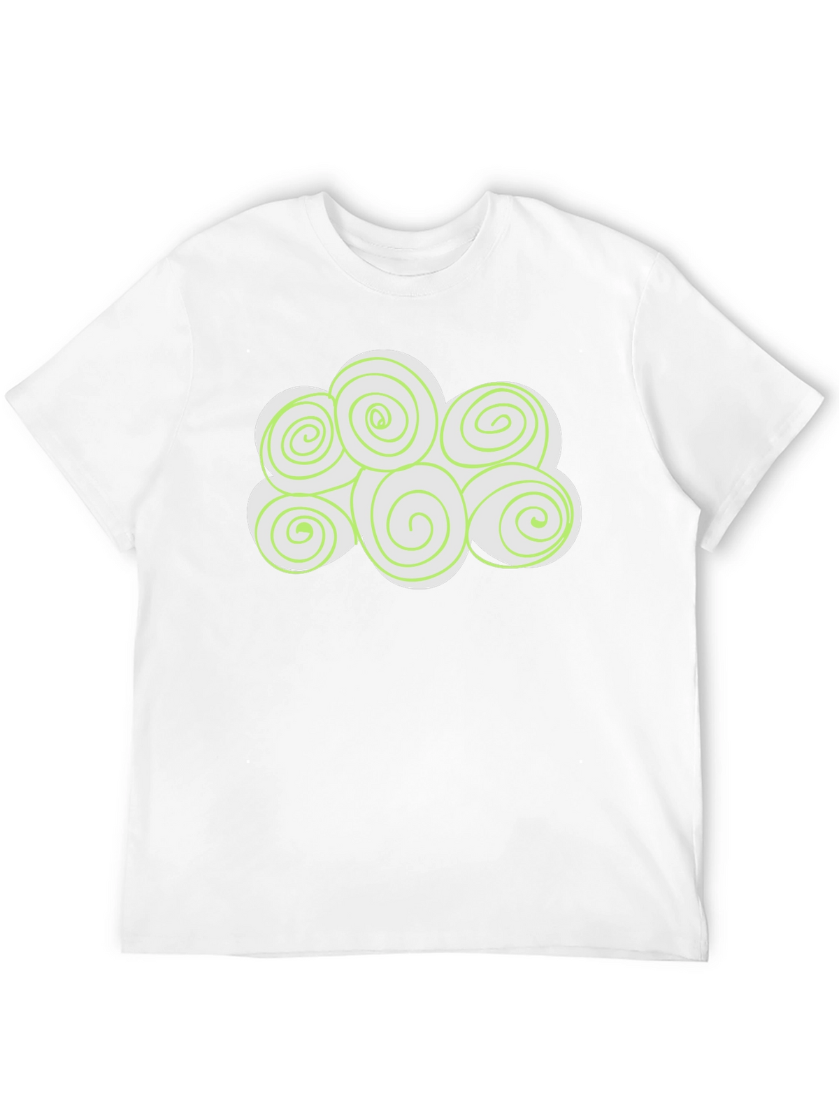 Swirl Cloud Graphic Tee - Soft Black Cotton T-Shirt