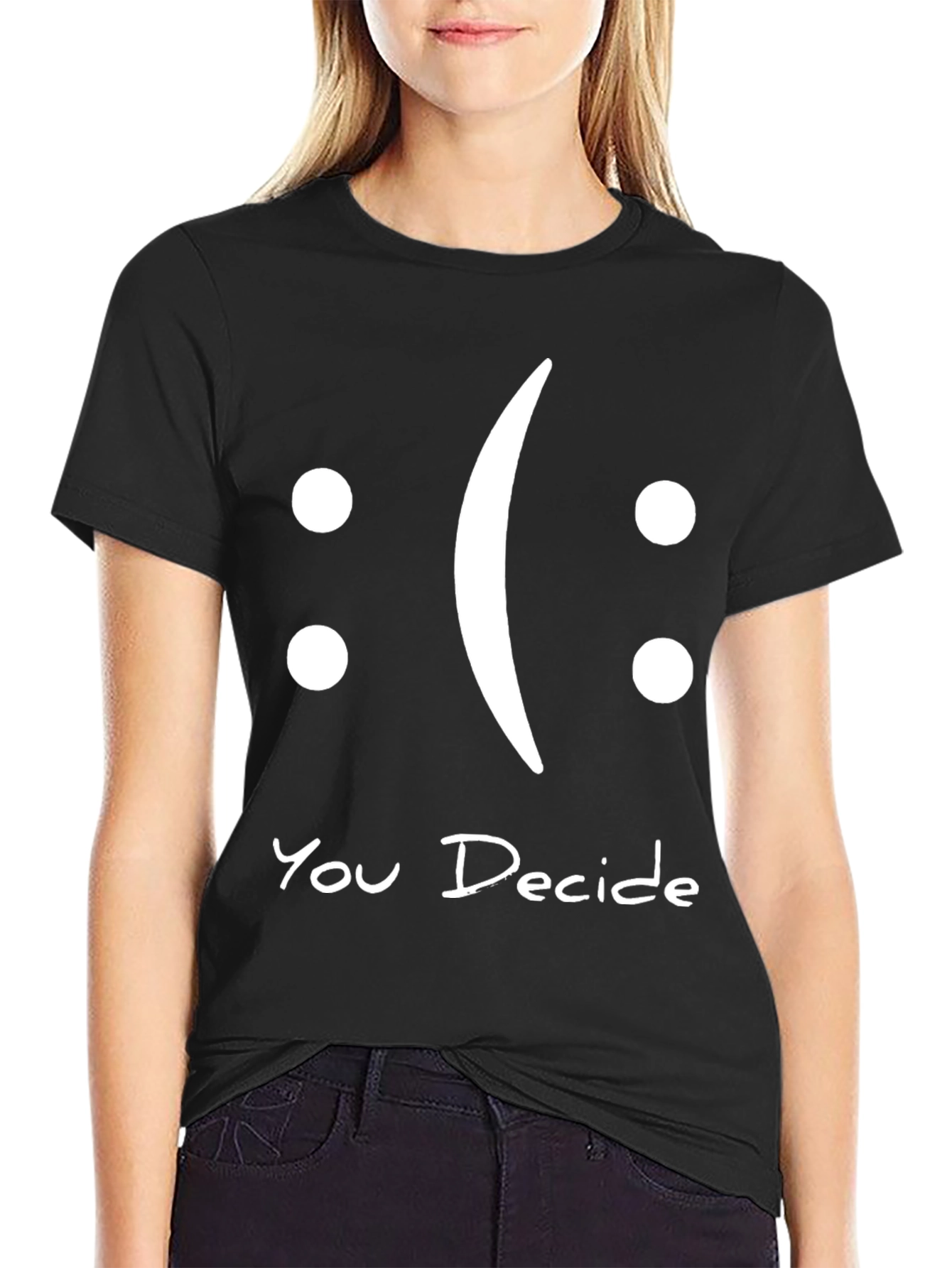 You Decide Graphic T-Shirt - Black Casual Tee