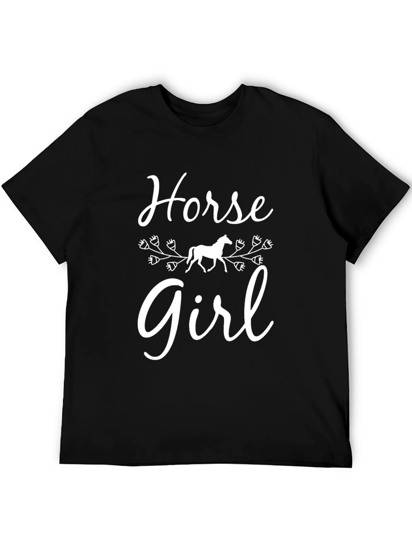 Horse Girl Graphic T-Shirt - Black