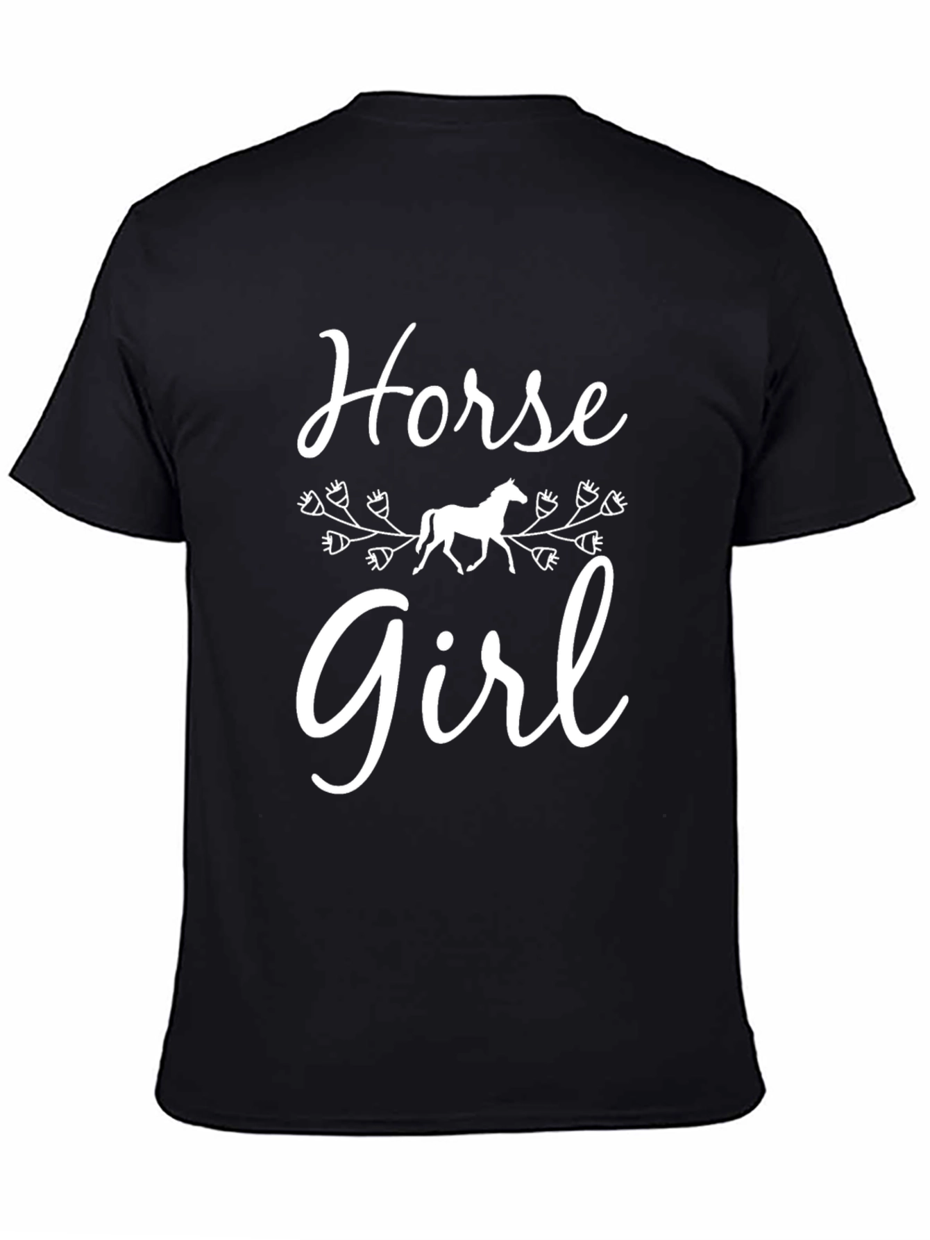 Horse Girl Graphic T-Shirt - Black