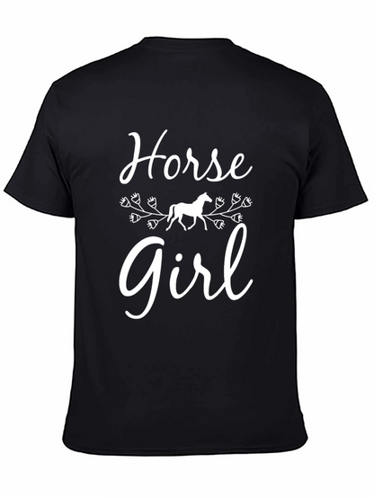 Horse Girl Graphic T-Shirt - Black