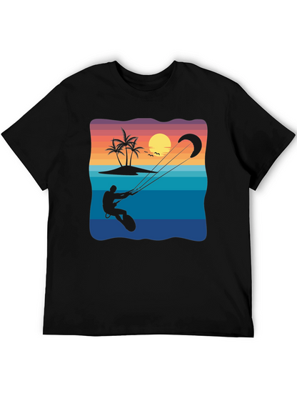 Kitesurfing Sunset Graphic Tee
