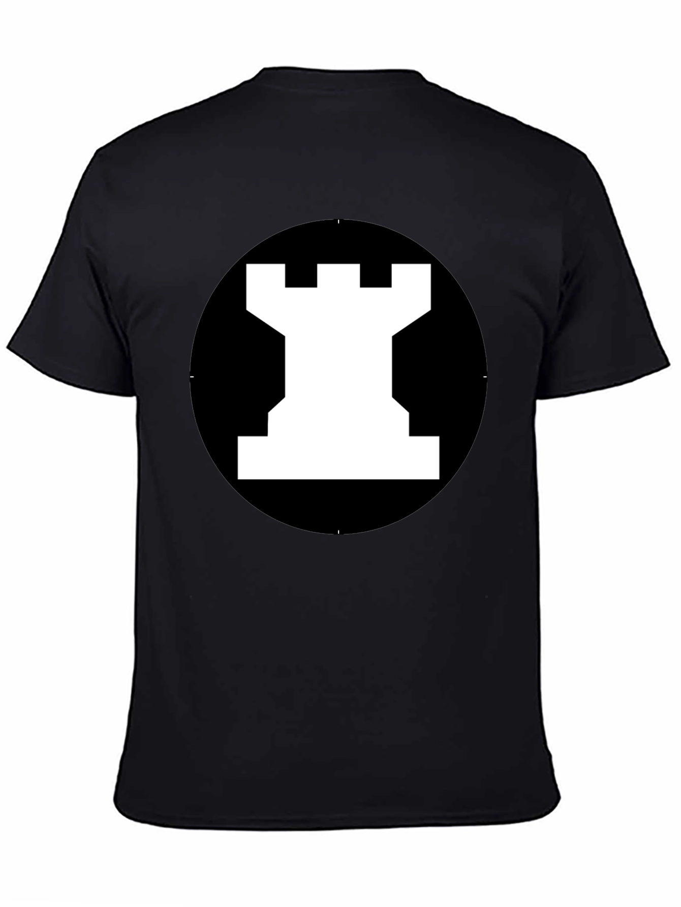 Rook Chess Piece Graphic Tee - Black T-Shirt