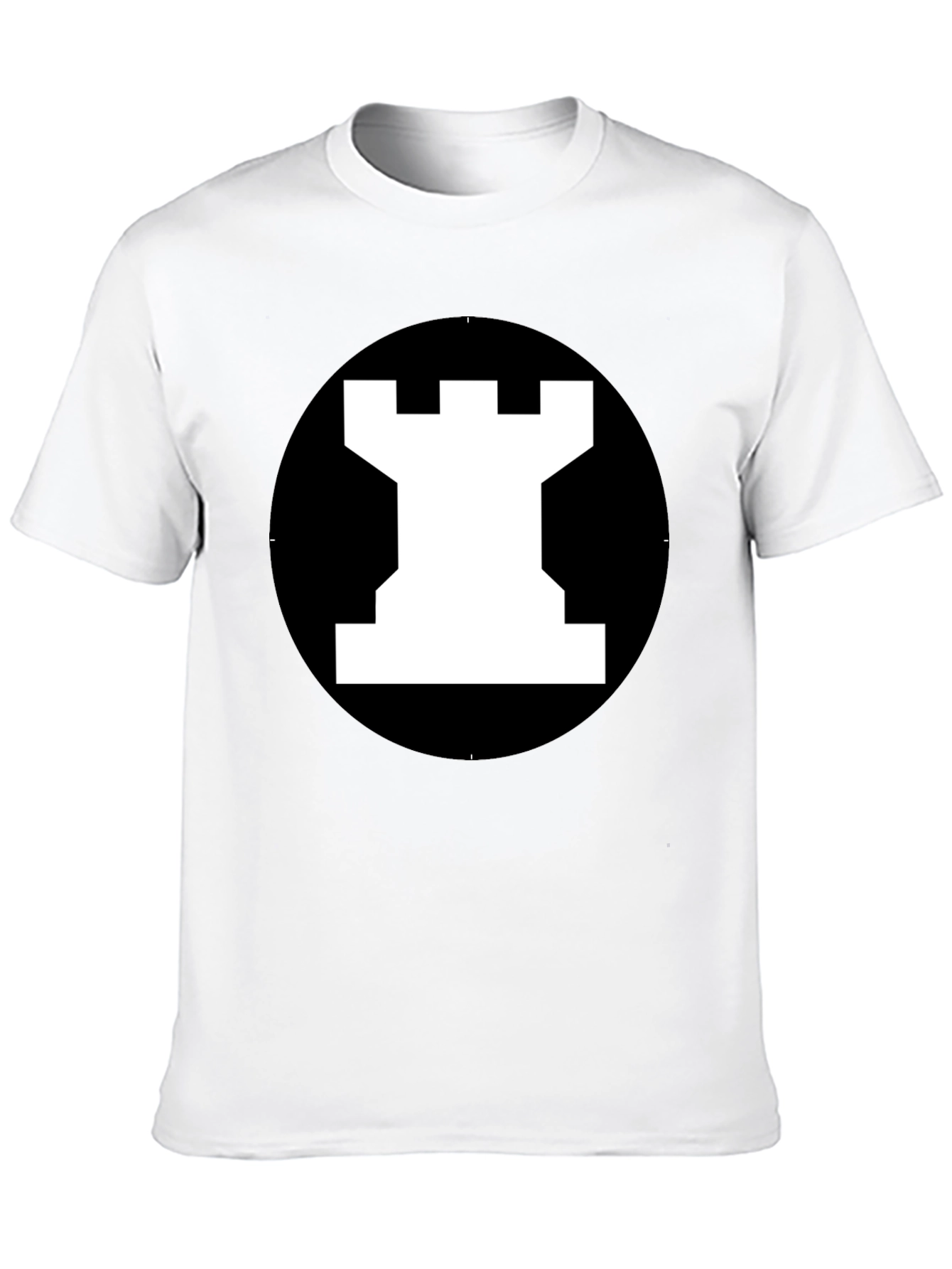 Rook Chess Piece Graphic Tee - Black T-Shirt