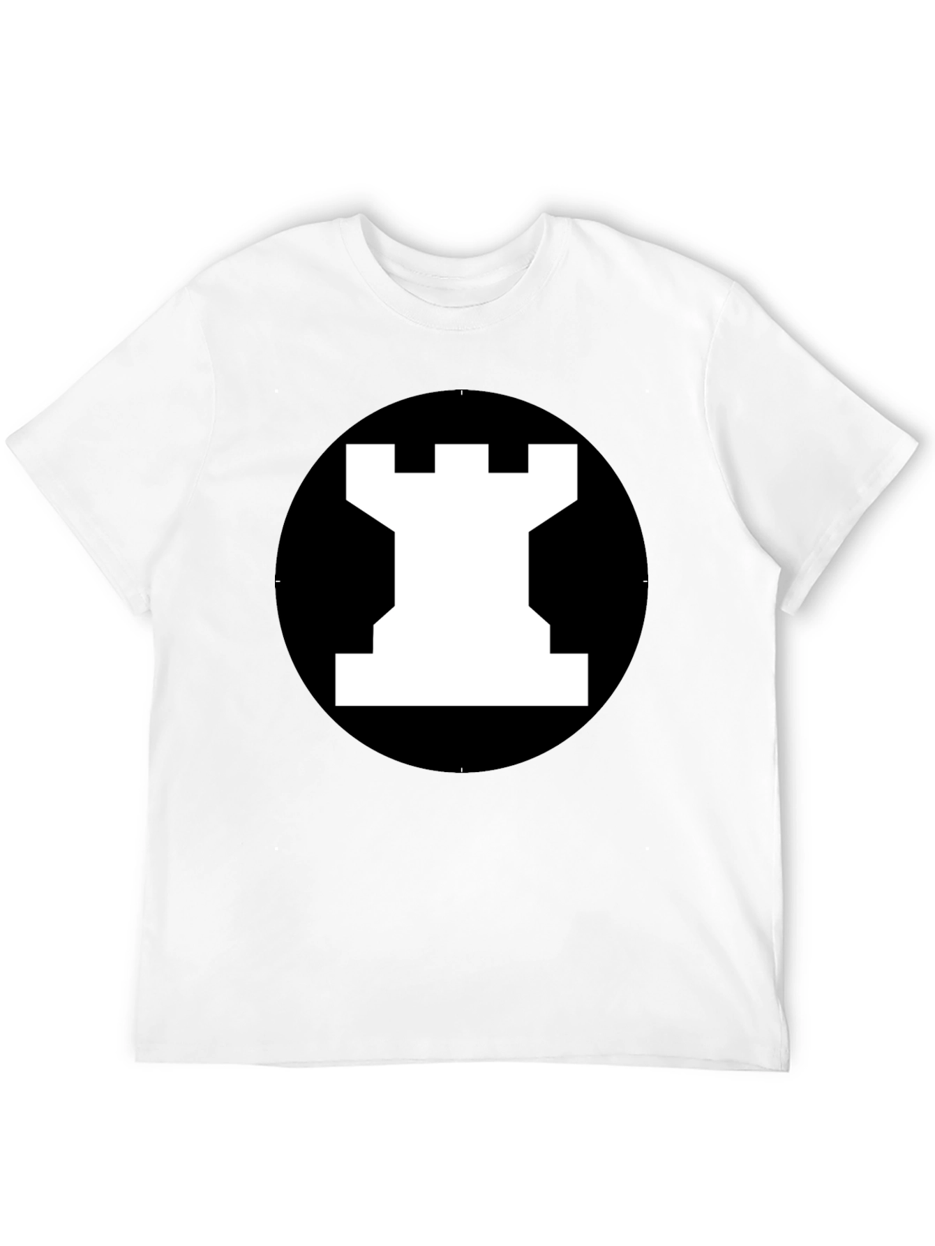 Rook Chess Piece Graphic Tee - Black T-Shirt