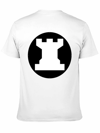 Rook Chess Piece Graphic Tee - Black T-Shirt