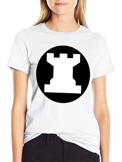 Rook Chess Piece Graphic Tee - Black T-Shirt