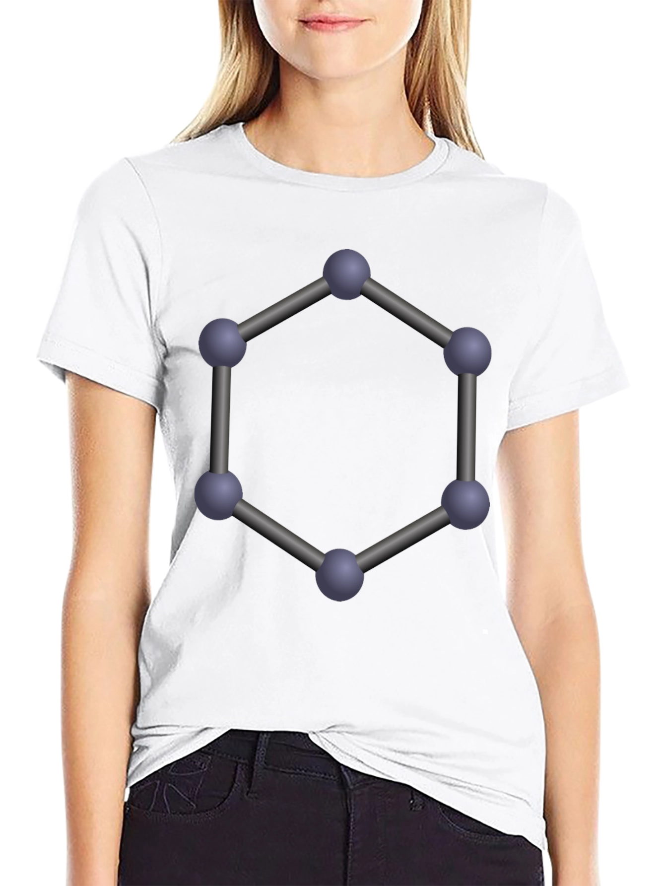 Geometric Molecule T-Shirt - Modern Science Tee