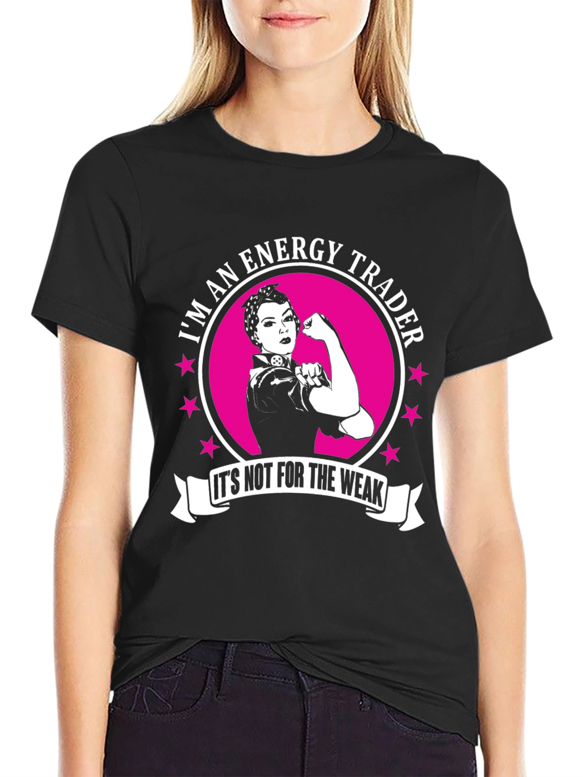 Energy Trader Graphic Tee - Strong Woman Design