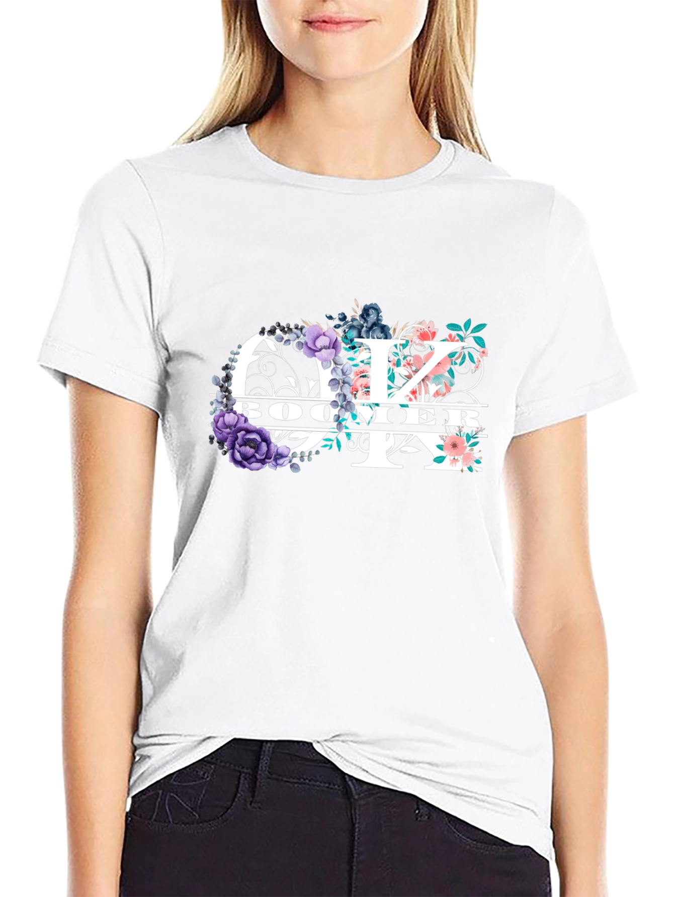 Floral Boomer T-Shirt - Stylish & Unique
