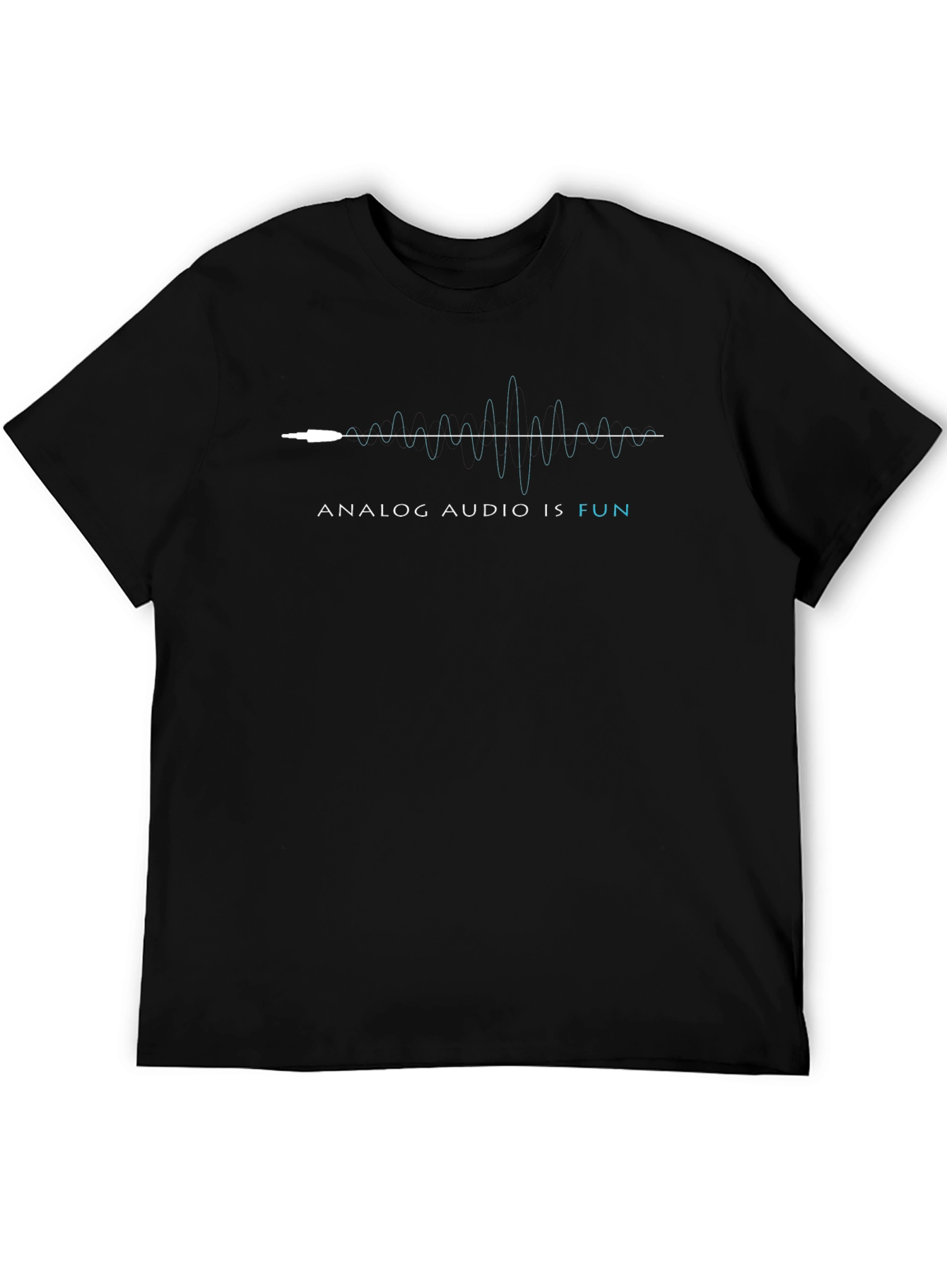 Analog Audio is Fun Black T-Shirt