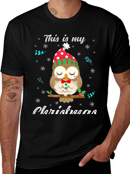 Cute Owl Christmas T-Shirt: Cozy Holiday Style