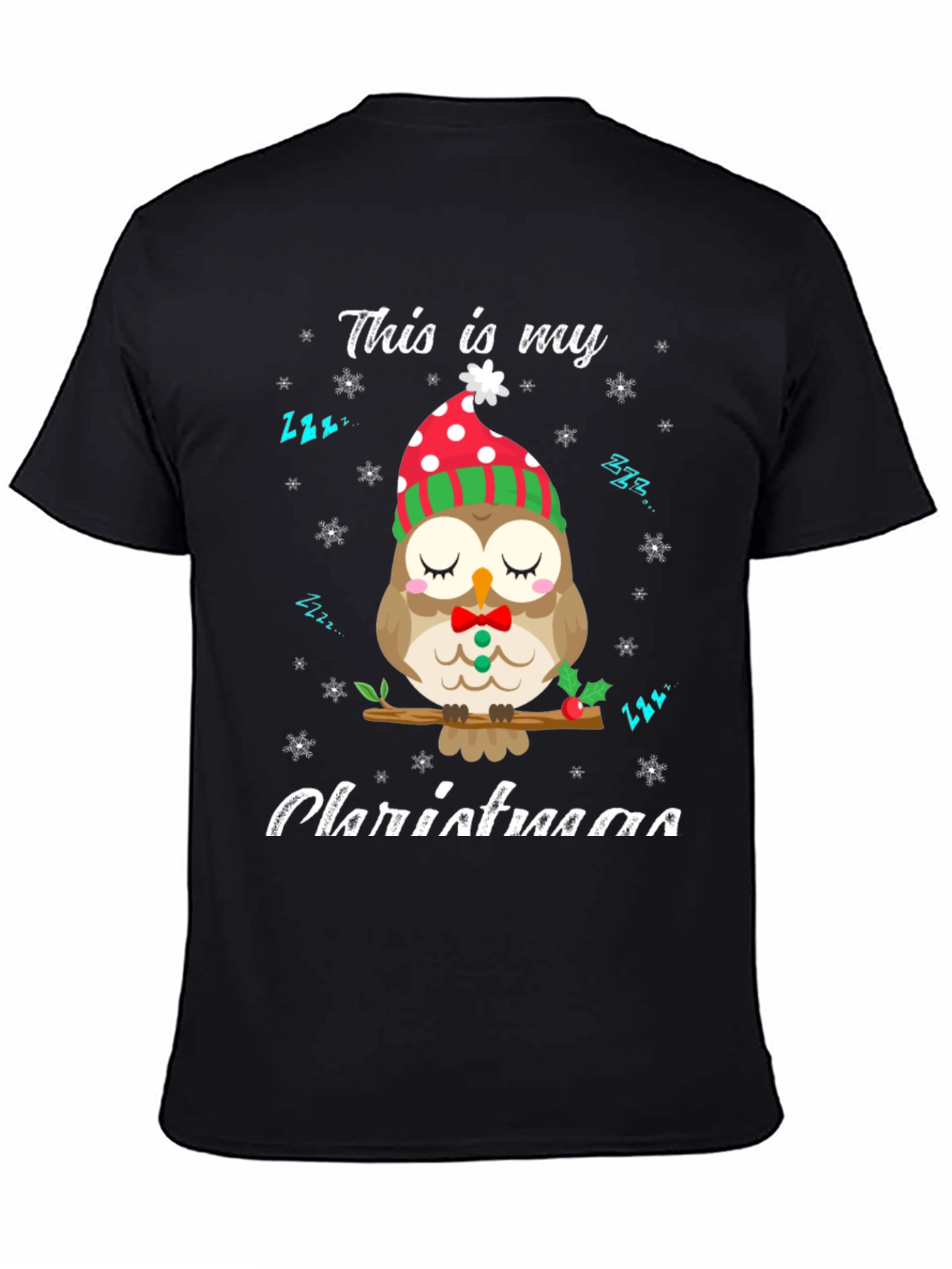 Cute Owl Christmas T-Shirt: Cozy Holiday Style
