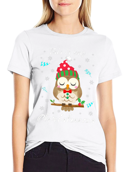 Cute Owl Christmas T-Shirt: Cozy Holiday Style
