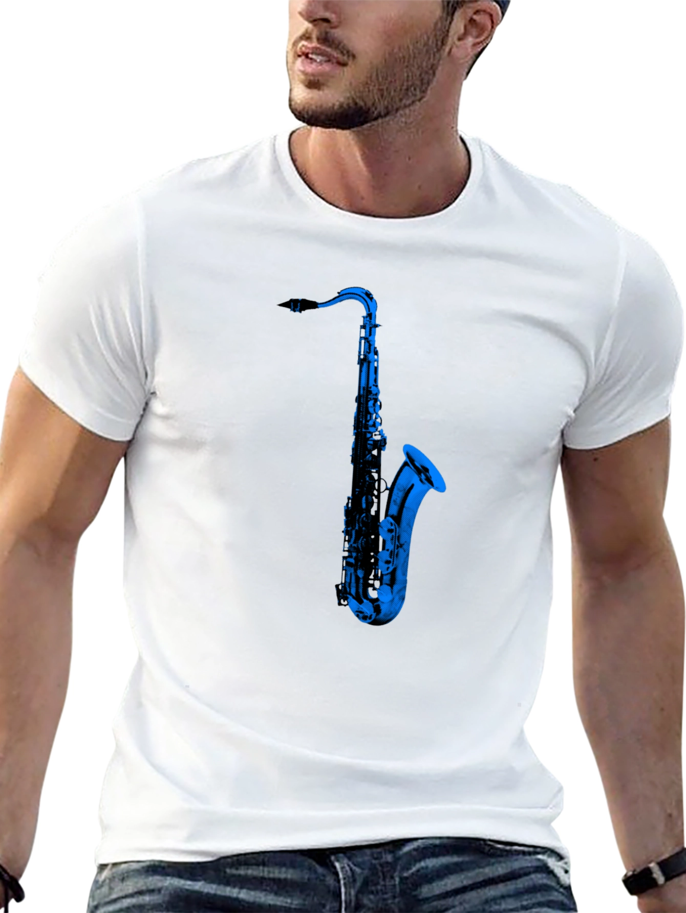 Cool Saxophone Graphic T-Shirt