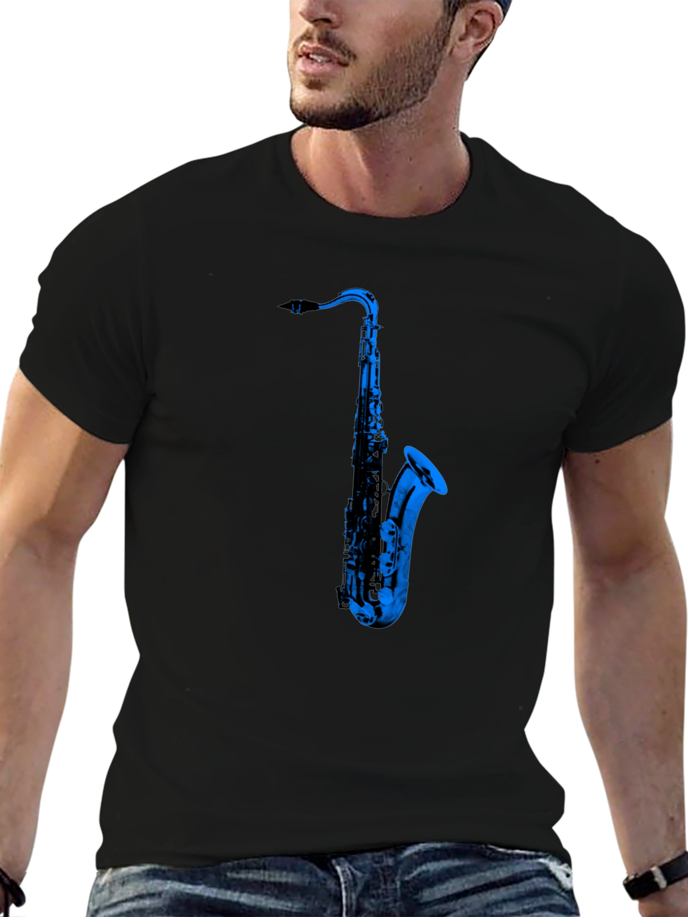 Cool Saxophone Graphic T-Shirt