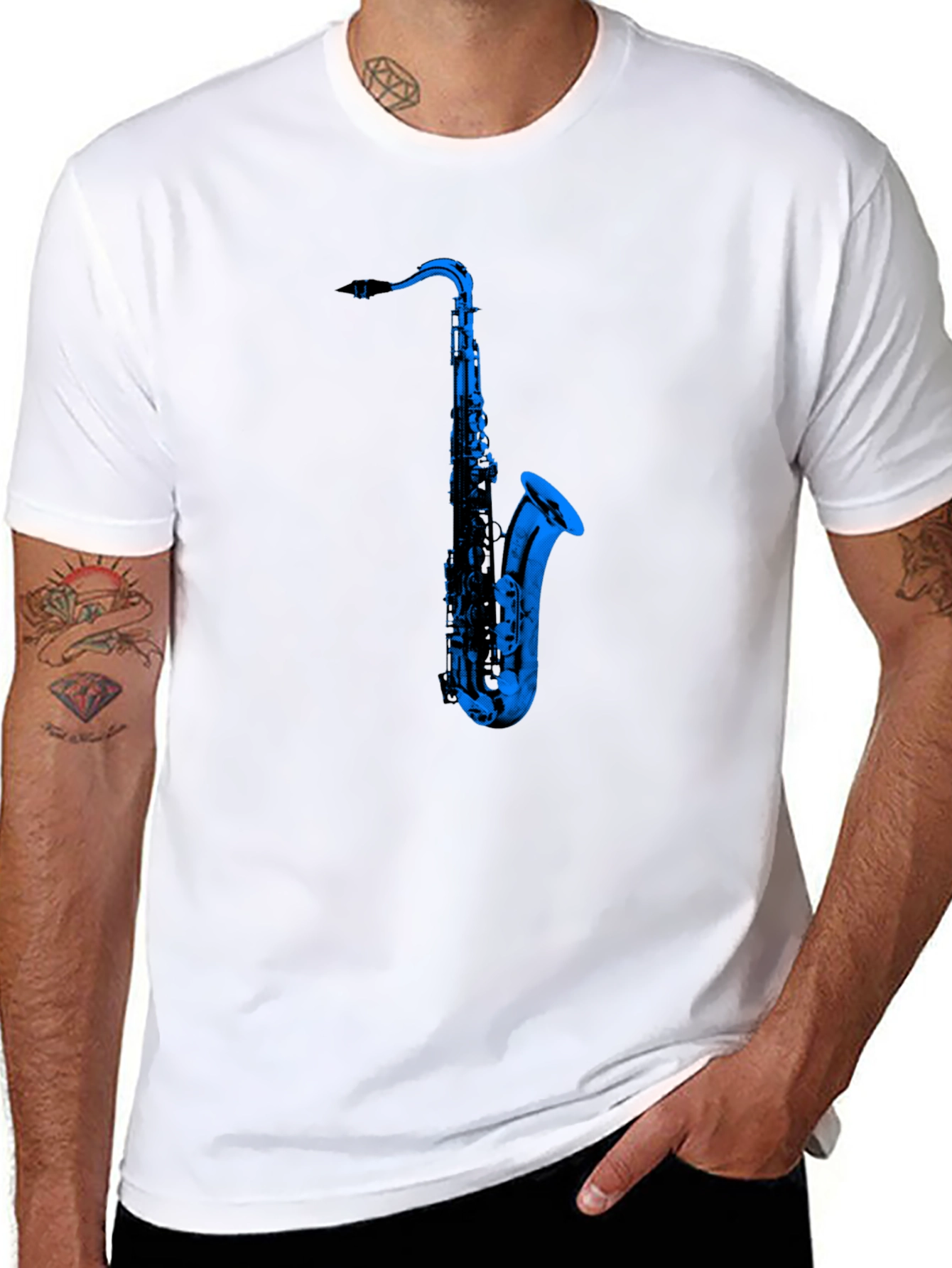 Cool Saxophone Graphic T-Shirt