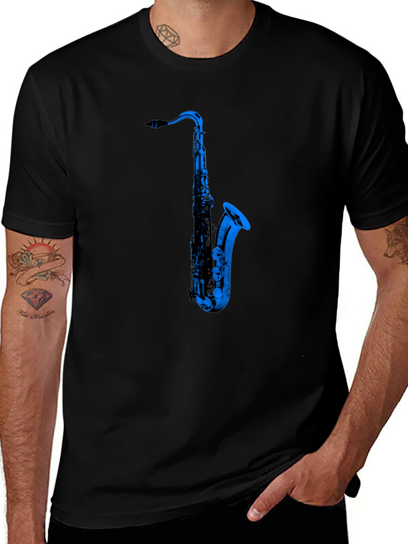 Cool Saxophone Graphic T-Shirt