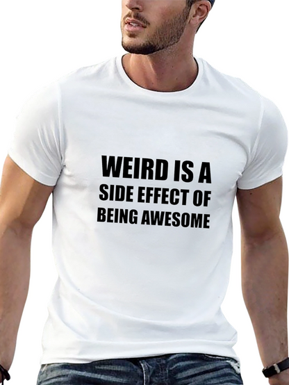 Weird is Awesome Black Graphic Tee
