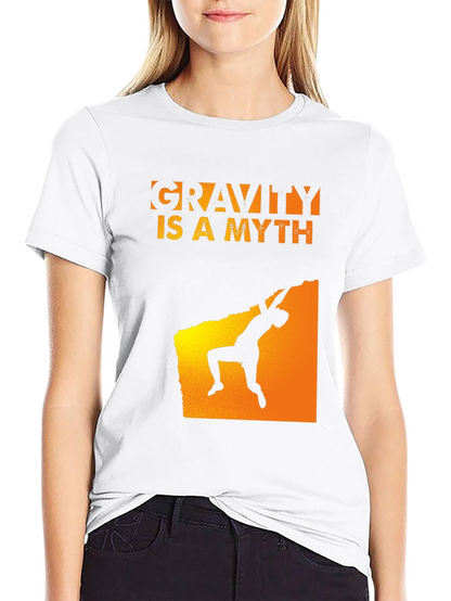 Gravity Is A Myth Rock Climbing Black T-Shirt