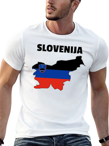 Slovenia Flag Map T-Shirt