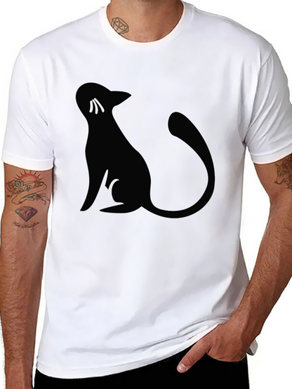 Black Cat Silhouette Graphic Tee