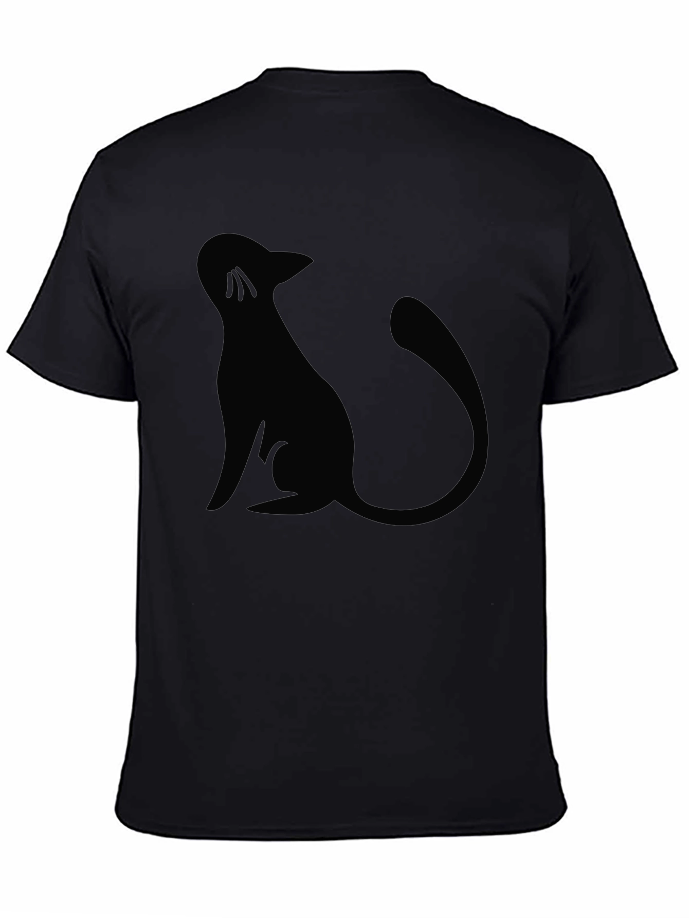 Black Cat Silhouette Graphic Tee