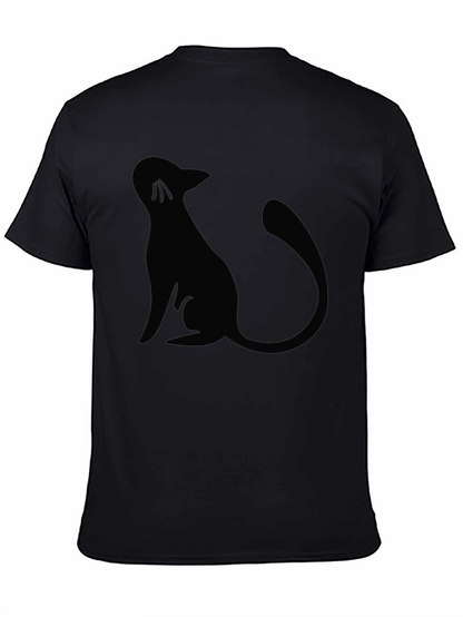 Black Cat Silhouette Graphic Tee