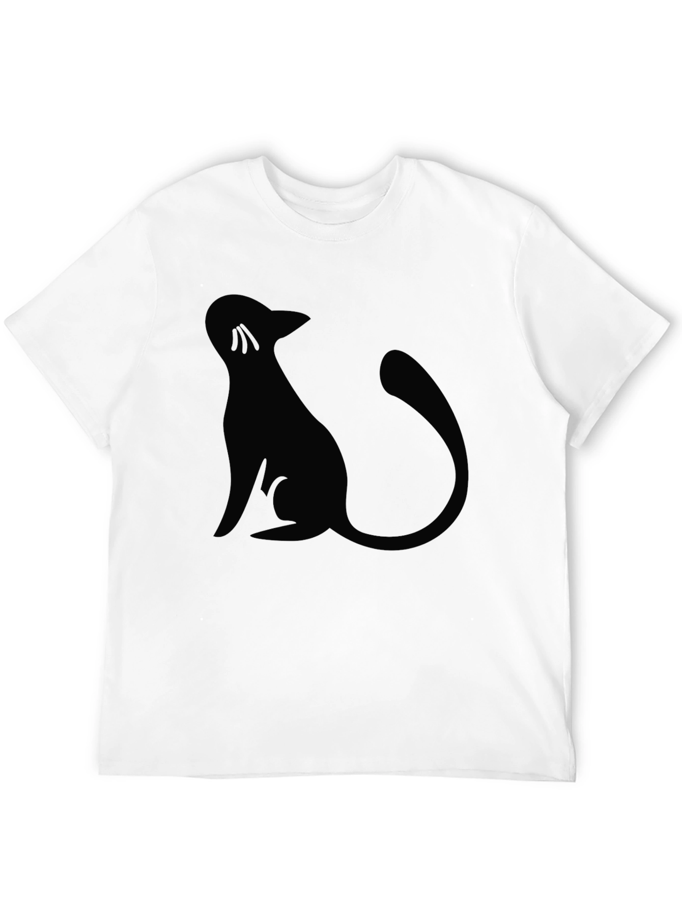 Black Cat Silhouette Graphic Tee