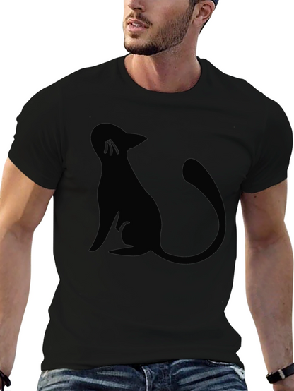 Black Cat Silhouette Graphic Tee