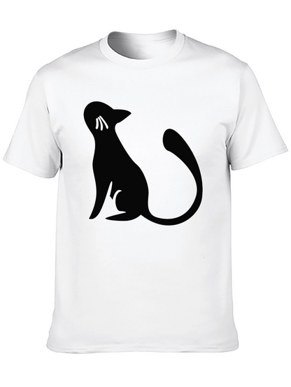 Black Cat Silhouette Graphic Tee