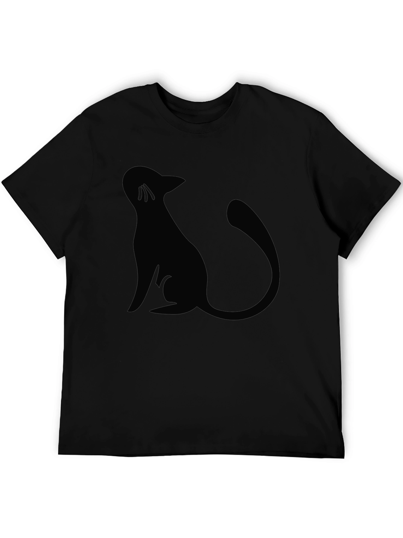 Black Cat Silhouette Graphic Tee