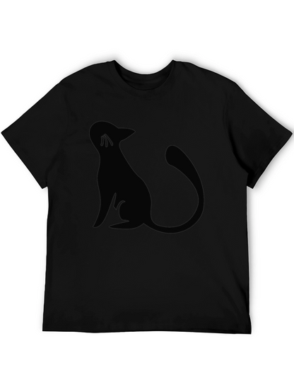 Black Cat Silhouette Graphic Tee