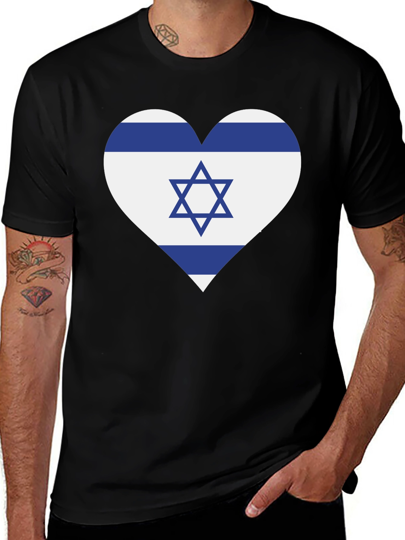 Israel Flag Heart T-Shirt