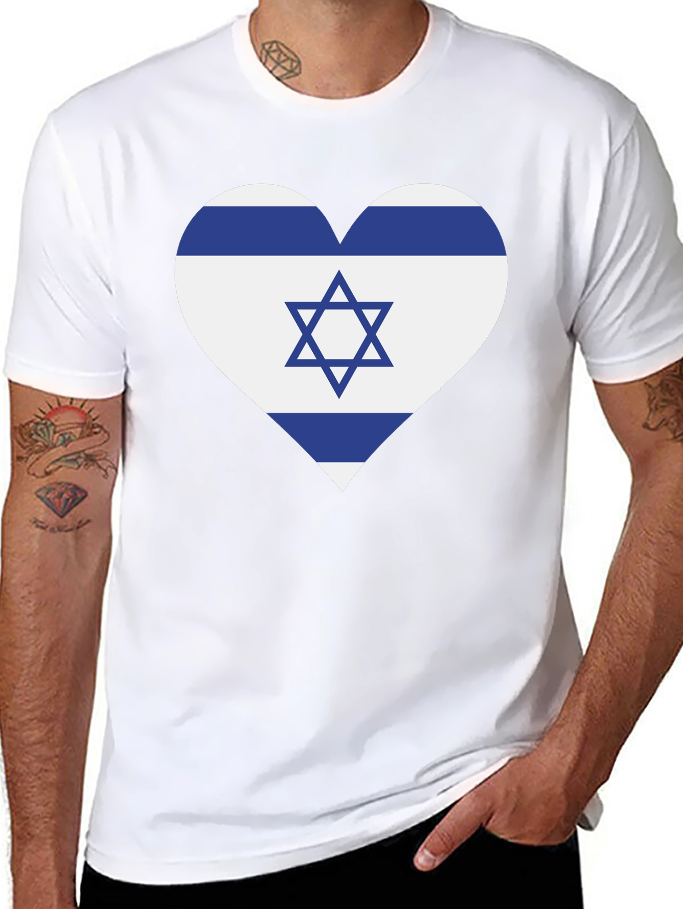 Israel Flag Heart T-Shirt