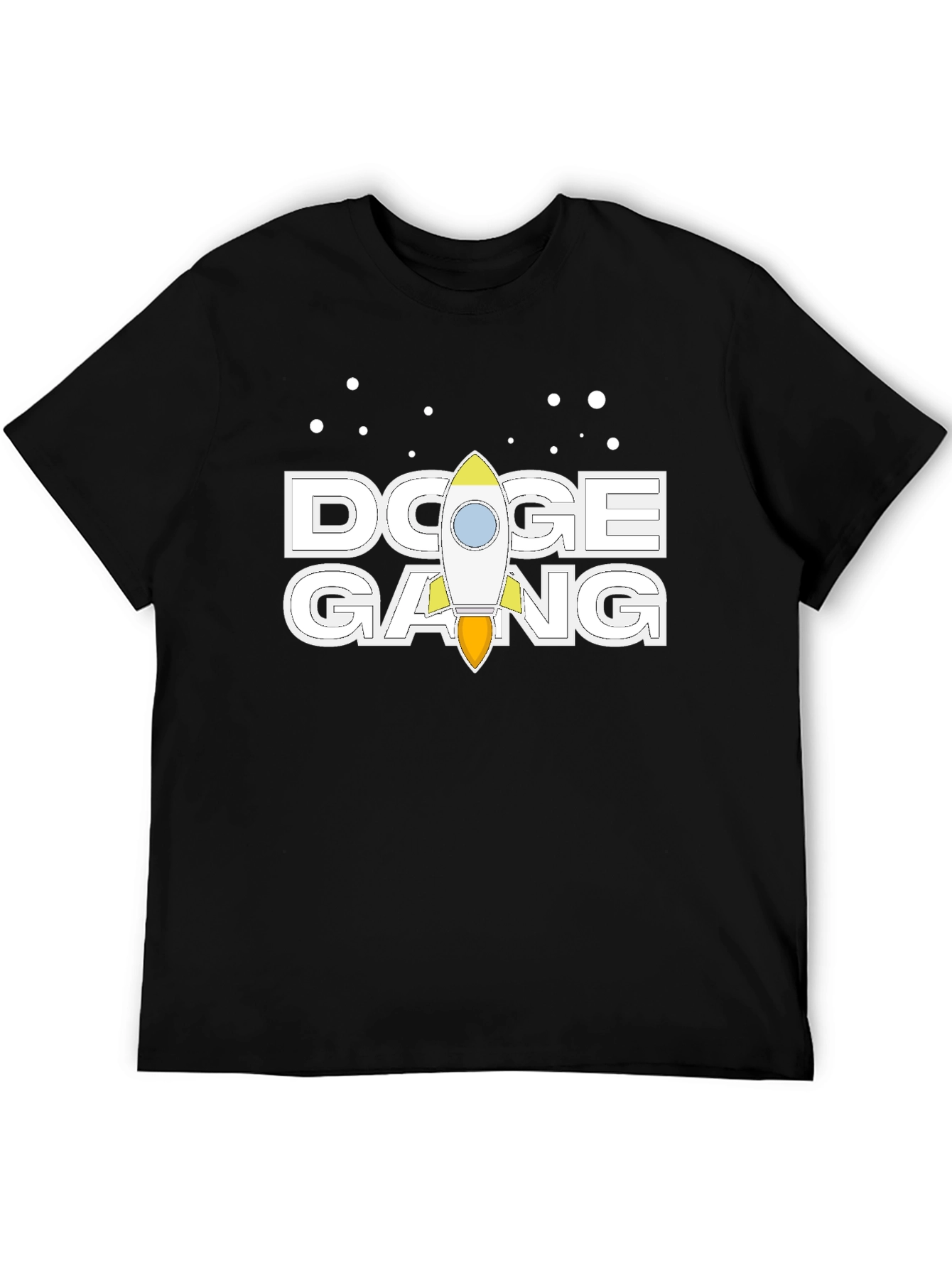 Doge Gang Rocket T-Shirt - Black Cotton