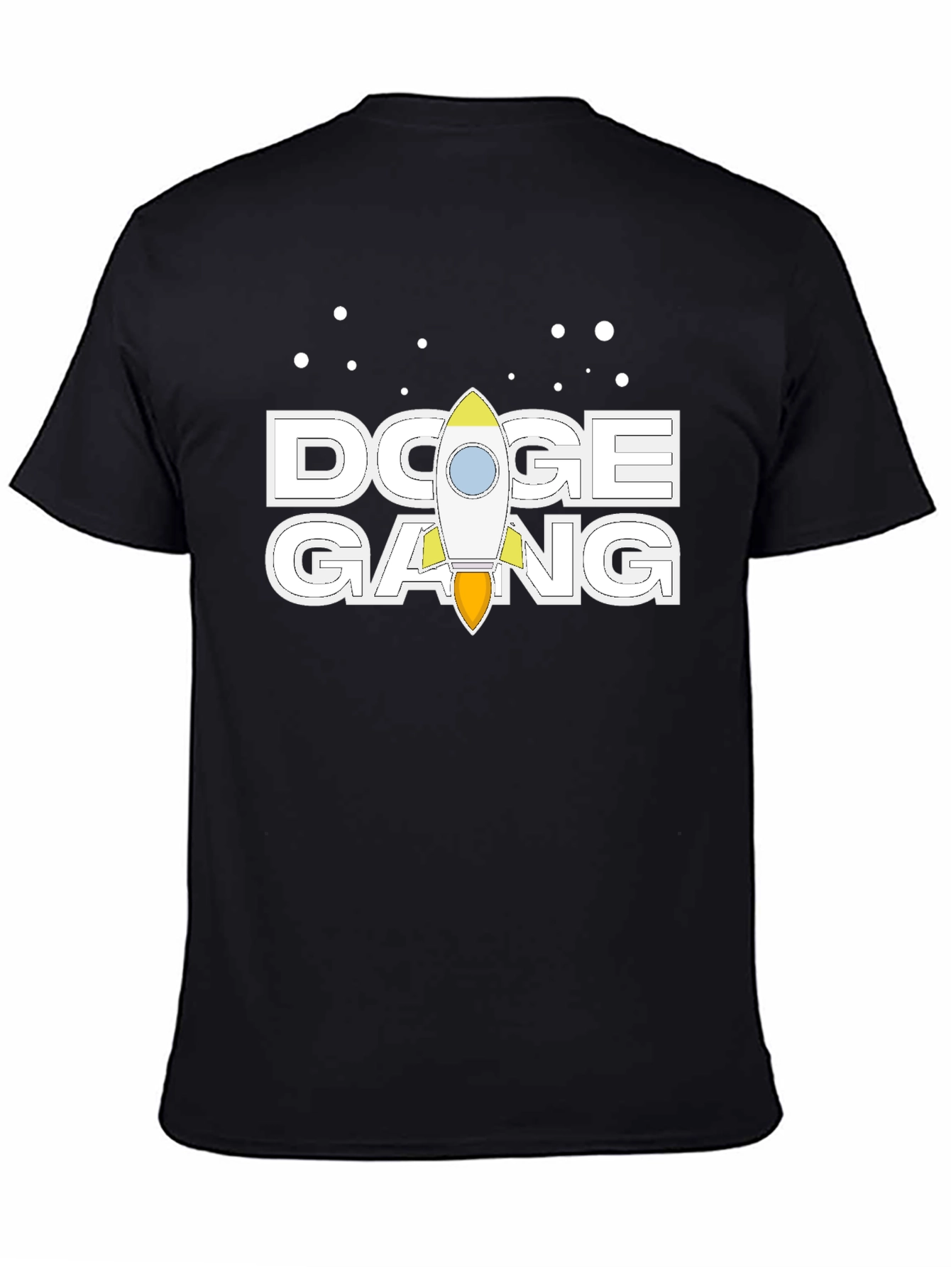 Doge Gang Rocket T-Shirt - Black Cotton