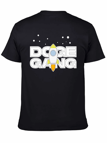Doge Gang Rocket T-Shirt - Black Cotton