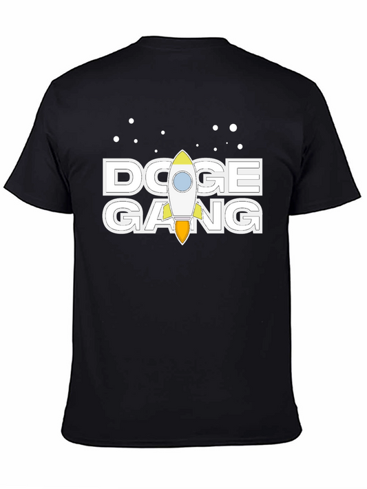 Doge Gang Rocket T-Shirt - Black Cotton